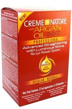 Creme of Nature Argan Oil Relaxer Twin Kit - For Regular Hair