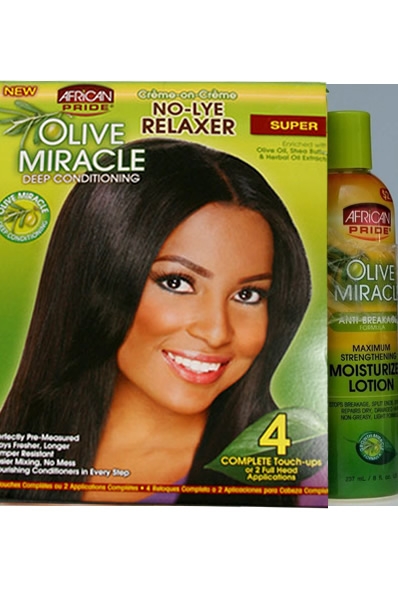 African Pride Olive Miracle 4 Toch up Kit[Sup]/Free 8oz Moisturizing Lotion