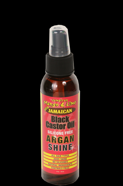 j Black Castor Oil Argan Shine