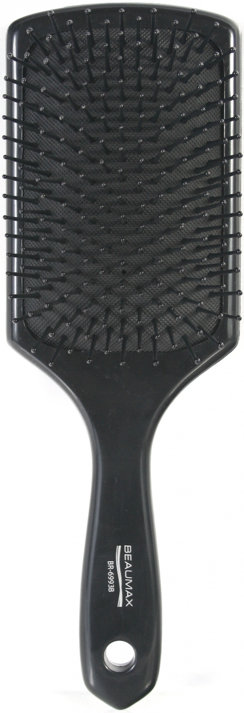  Rectangular Paddle Brush - Ball Tips,  Flat Handle, Rubberized Finish
