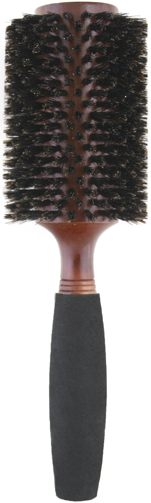  Round Brush with Soft Foam Handle - Boar Bristles (Dia. 7.0cm)