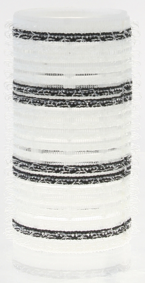  Velcro Roller - White w/ Black Stripe