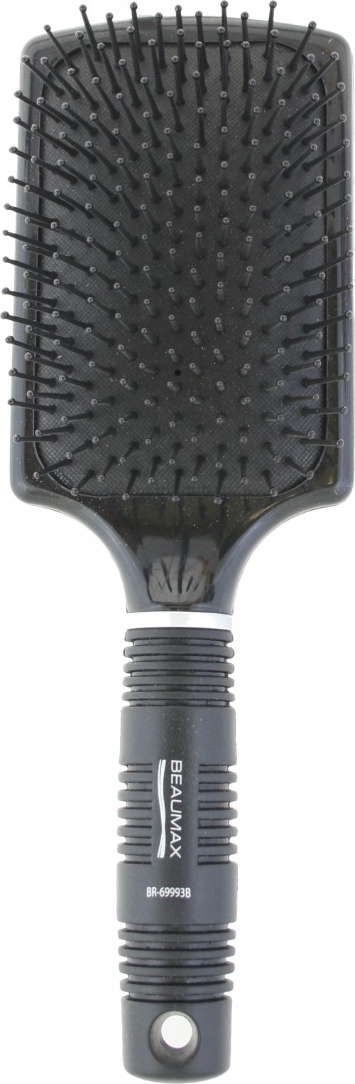  Rectangular Paddle Brush - Ball Tips,  Round Handle, Rubberized Finish