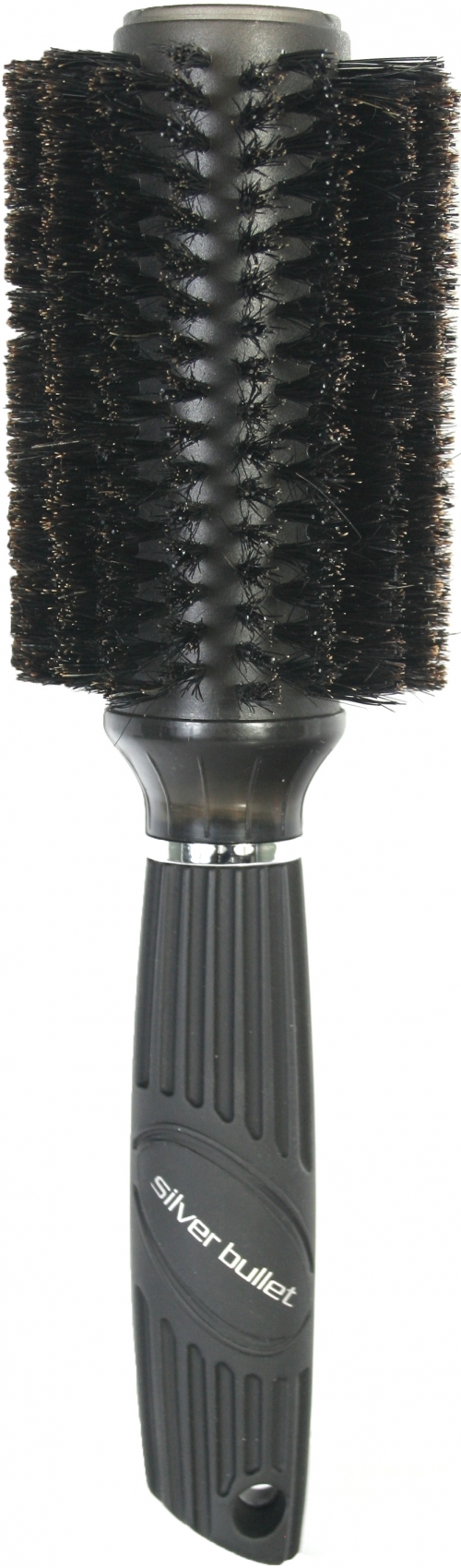  "Silver Bullet" Round Brush, Boar Bristles, Rubberized Finish