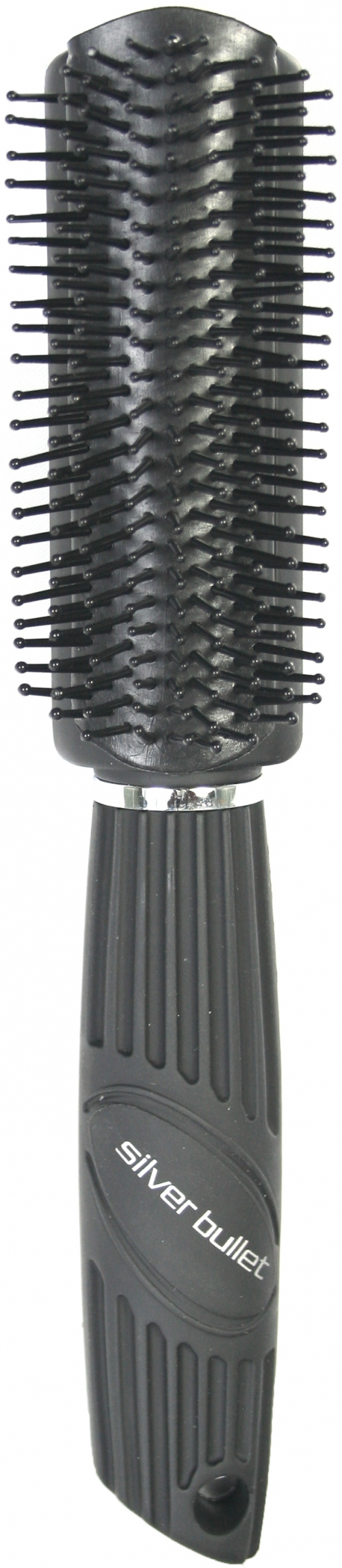  "Silver Bullet" 9 Row Cushion Brush, Ball-Tip Bristles, Rubberized Finish